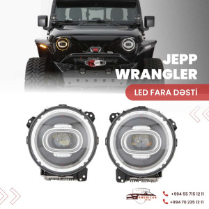 Jeep Wrangler lupalı işıq dəsti